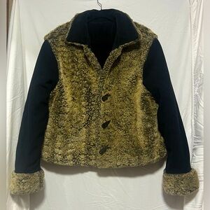 Fjall Nordic Design Faux Fur Wool Reversible Bison Jacket | Fall | Winter Cozy